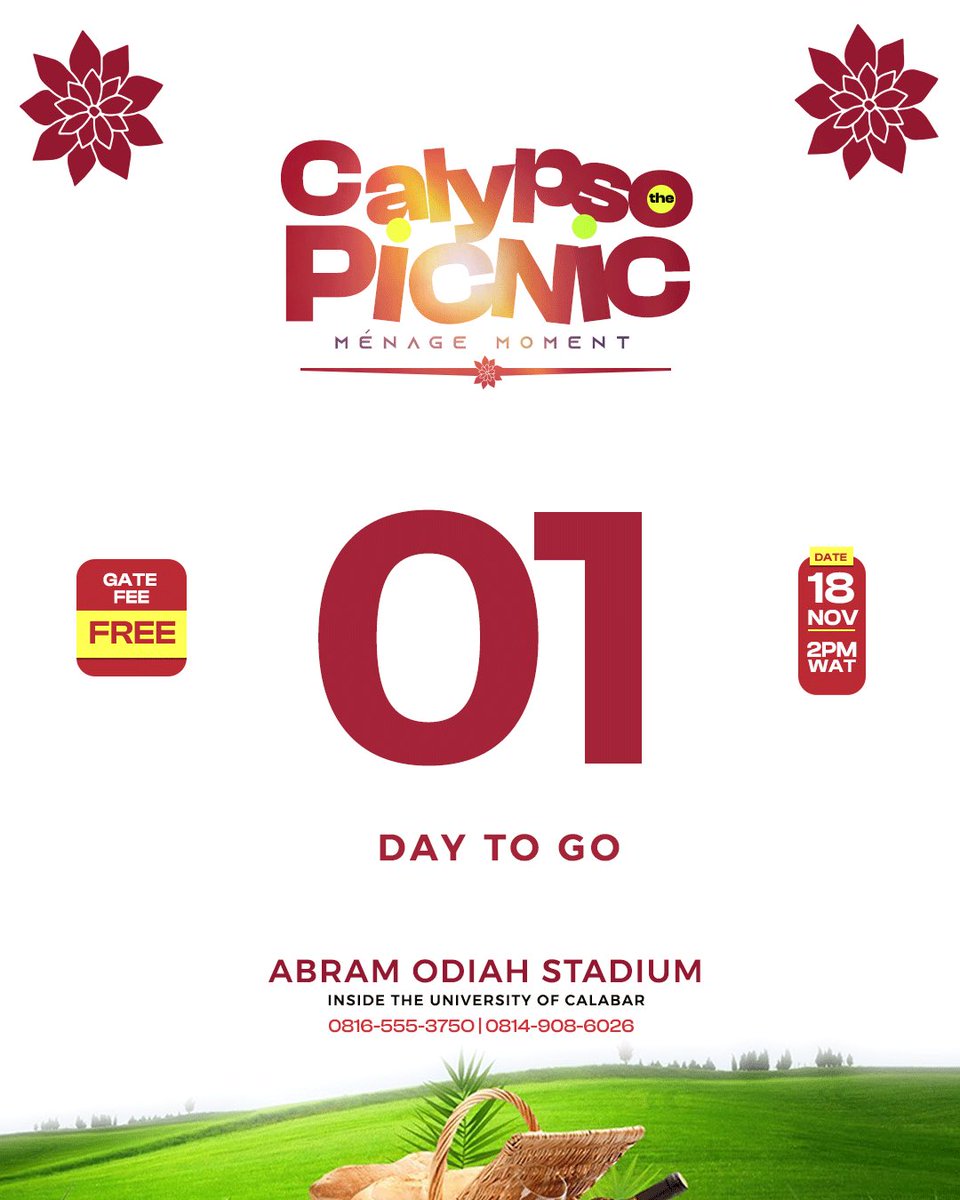 _projectcalypso's tweet photo. Are you set! Do not miss the biggest picnic in the city of calabar. 
See you guys tomorrow 🫶🏽 https://t.co/WJnZtjN8SD