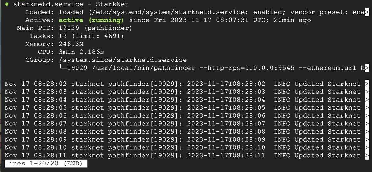 bellolluu's tweet photo. My @Starknet node is finally running!
It's working fine and smooth.
Great experience ✨
#Starknet #StarknetNode #StarknetTakeover https://t.co/gGq6bNGrKl
