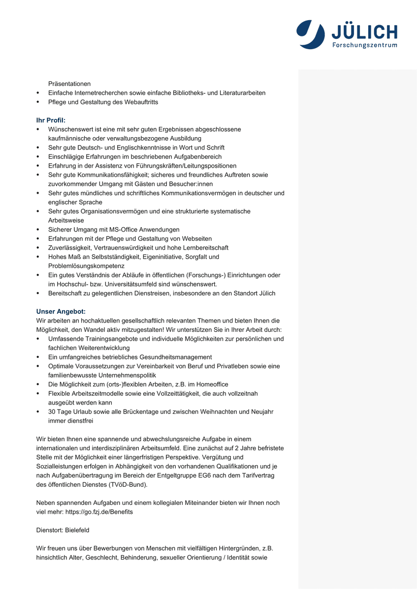 de.NBI / ELIXIR-DE (@denbioffice) on Twitter photo <a href="/denbiOffice/">de.NBI / ELIXIR-DE</a> & IBG-5 <a href="/fz_juelich/">Forschungszentrum Jülich | @fzj@social.fz-juelich</a> are looking for a Secretary/Assistant to the Head of Department / German Head of Node / de.NBI Scientific spokesperson (f/m/d) #jobs. For more information see: denbi.de/de-nbi-jobs-po… <a href="/denbiOffice/">de.NBI / ELIXIR-DE</a> & IBG-5 <a href="/fz_juelich/">Forschungszentrum Jülich | @fzj@social.fz-juelich</a> are looking for a Secretary/Assistant to the Head of Department / German Head of Node / de.NBI Scientific spokesperson (f/m/d) #jobs. For more information see: denbi.de/de-nbi-jobs-po…