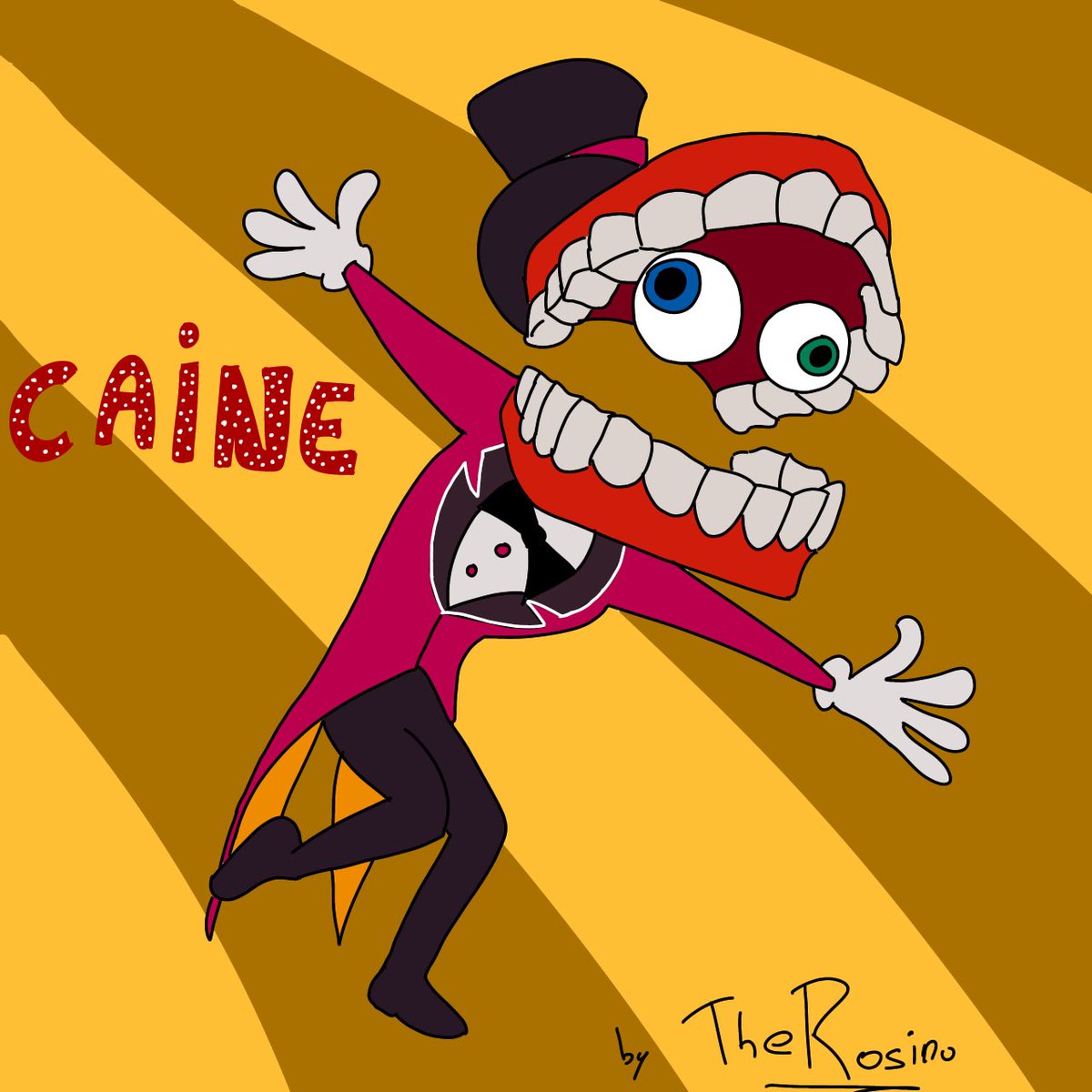 therosino's tweet photo. A Caine drawing that I’ve made, hope you like it! 🎪
#TheAmazingDigitalCircus #caine https://t.co/dJFF1fCAJv
