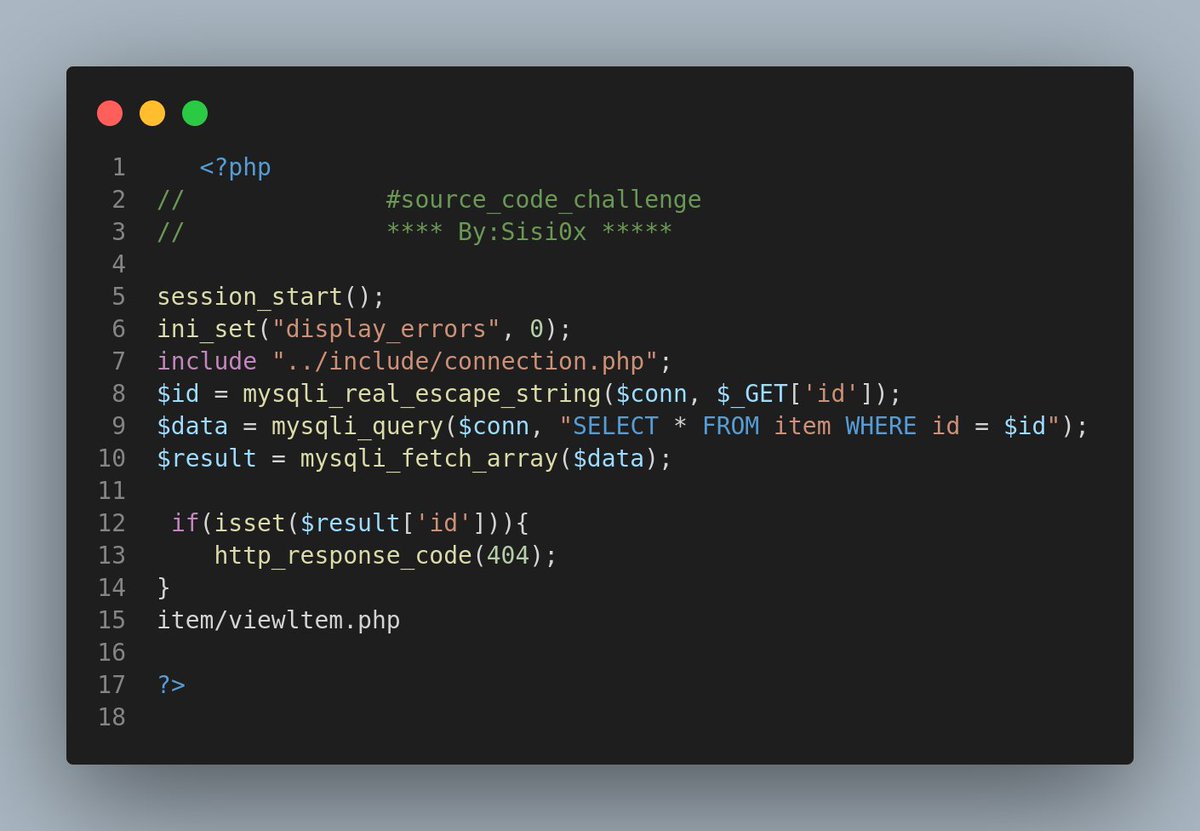 You are ready !! 👀

Can you spot the vulnerability? 

tell me the code vulnerable or not!!

If not just say No in comment..! 

If vulnerable say what is vulnerability and why that is happen..!

#source_code_challenges
#codereview