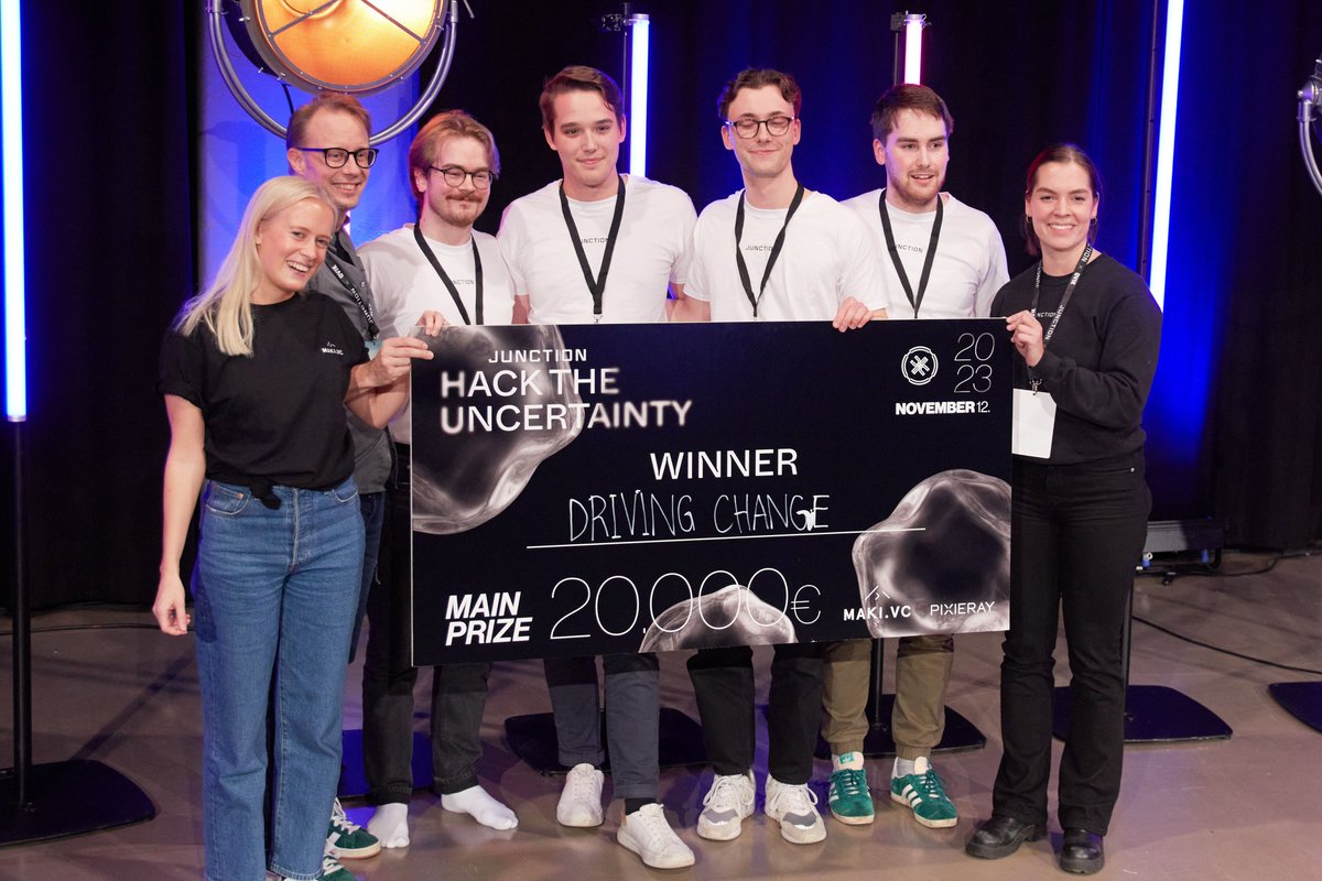 Thank you @hackJunction 2023💥 We were proud to be the main partner of this year's Junction prize together with our portfolio company Pixieray. Huge congrats to the winning team!