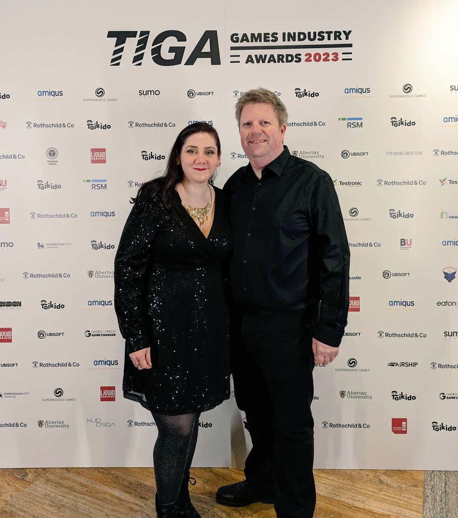 I don't often post pictures of myself, but here's <a href="/jamessutherland/">James Sutherland</a> and me at the #TIGAawards last night. Had a great time!