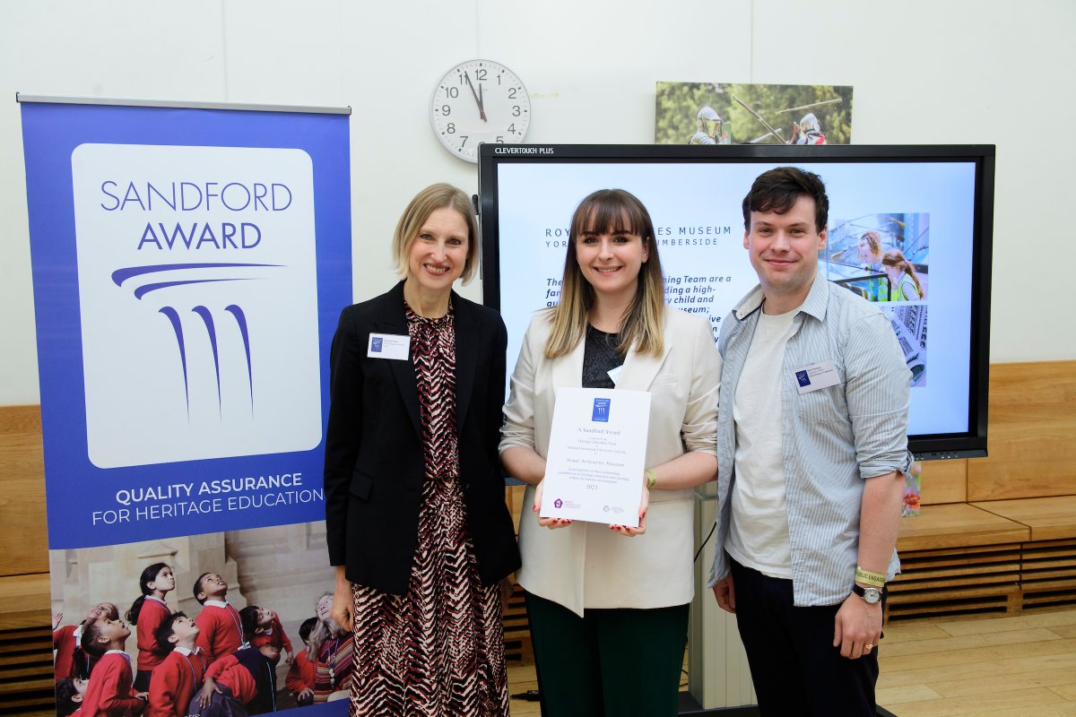 Royal_Armouries's tweet photo. Our Leeds education programme achieved a @SandfordAward! 🎉

The award recognises high-quality contributions of curriculum-aligned heritage learning programmes.

Our team received glowing reviews, saying they "bring history to life in an engaging, informative and unique way." https://t.co/esDoNdhL4V