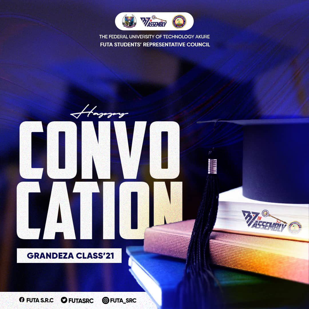 FUTASRC's tweet photo. Hats off to the next chapter! 🎓 #GrandezaClass21
Congratulations 🎉 to all class 21 convocating today ! Our prayers are with you, with love from 37th Assembly FUTASRC
#Futasrc #FUTA #Grandeza #Futasu https://t.co/jbWAMM3orG