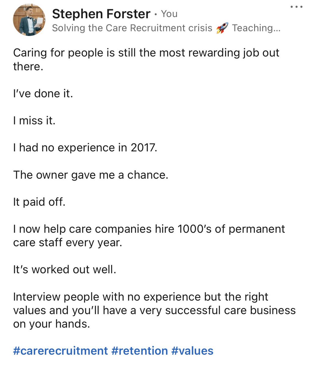 Stephen Forster | Care Recruitment Expert 🚀 tweet media