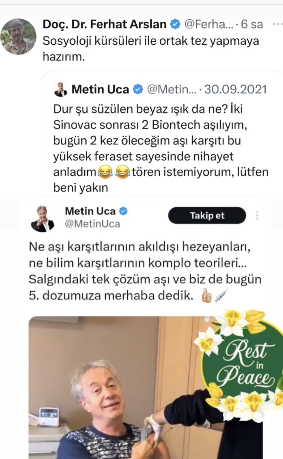 İbrahim Öztürk on X: "Metin Uca Kendisiyle bile savaşarak, çelişerek ve çekişerek öldü. Espri anlayışını da bir türlü benimseyemedim. Herkesin bir canı var. Çok erkendi, geçti vs.derken ölüm gelip vuruyor. Sevenlerine sabırlar.