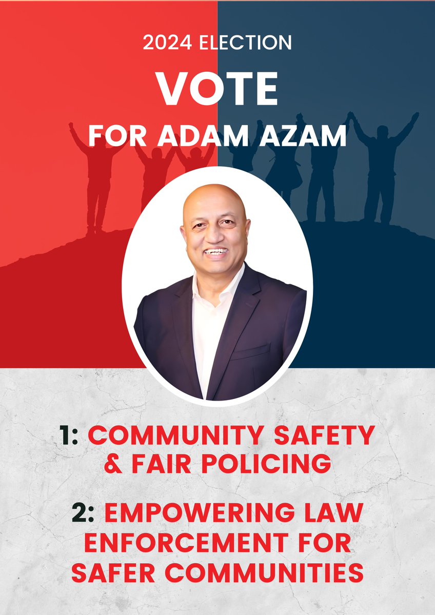 Adamazamkhan's tweet photo. "Running for State Senator to ensure constituency safety and fair policing. Let's empower law enforcement for safer neighborhoods. Your contribution is crucial. Join me in making Long Island safer!

Donate through the link below.
https://t.co/JqJM7NnTcs https://t.co/qAF8eB8pvn