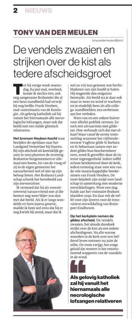 Lief bericht ter nagedachtenis aan Frank Houben, een van de geestelijk vaders van Brainport Eindhoven en vooral: een beminnelijk bestuurder die keek met een open hart #brabant <a href="/Brainport_ehv/">BRAINPORT EHV</a>⁩