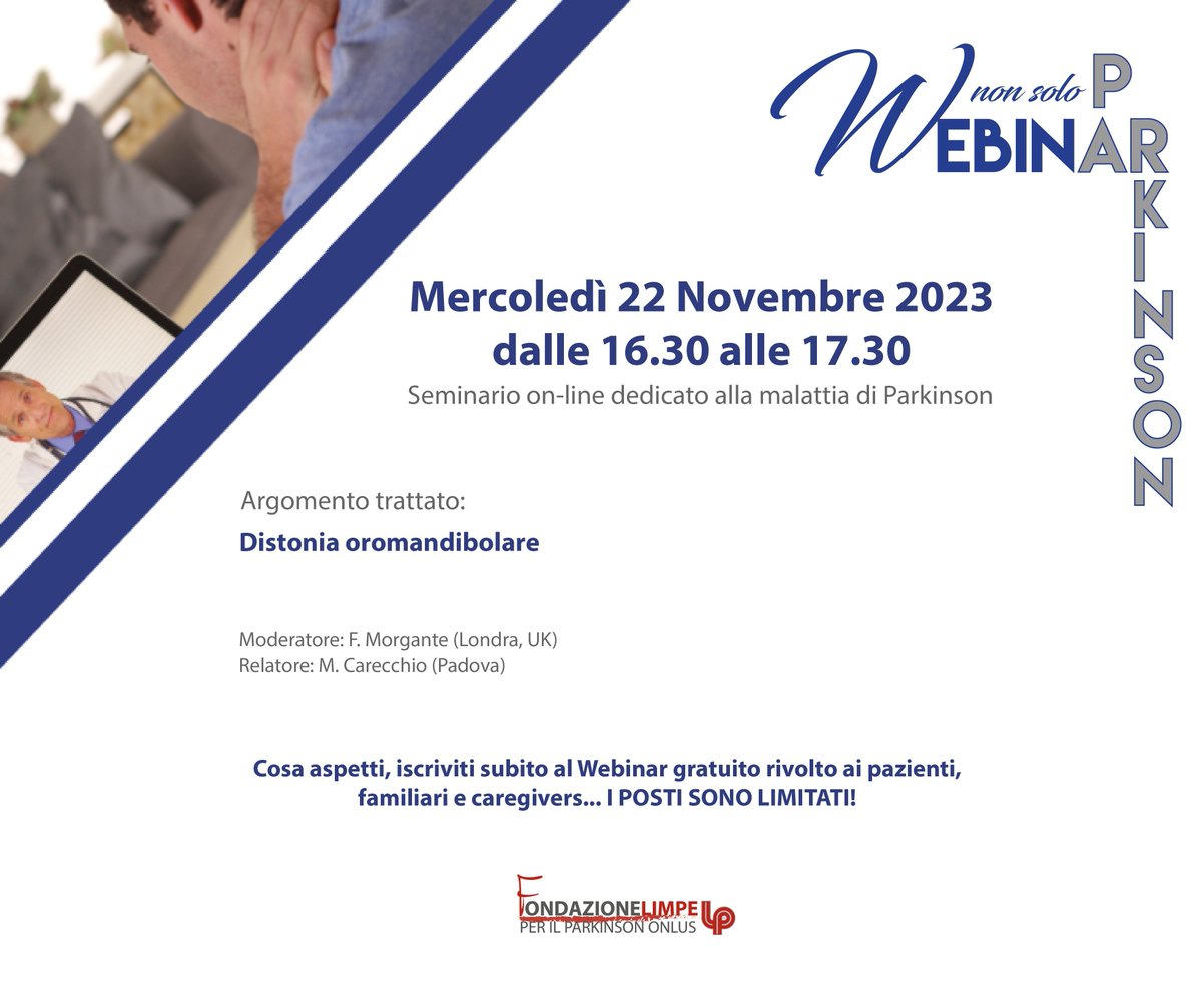 Il 𝟐𝟐 𝐍𝐎𝐕𝐄𝐌𝐁𝐑𝐄  𝐚𝐥𝐥𝐞 𝐨𝐫𝐞  𝟏6:𝟑𝟎 ti aspettiamo al webinar GRATUITO “𝑫𝒊𝒔𝒕𝒐𝒏𝒊𝒂 𝒐𝒓𝒐𝒎𝒂𝒏𝒅𝒊𝒃𝒐𝒍𝒂𝒓𝒆 

📌ISCRIVITI SUBITO:  buff.ly/3PTADig 
👉CONSULTA I WEBINAR IN PROGRAMMA: buff.ly/43NJ7Np