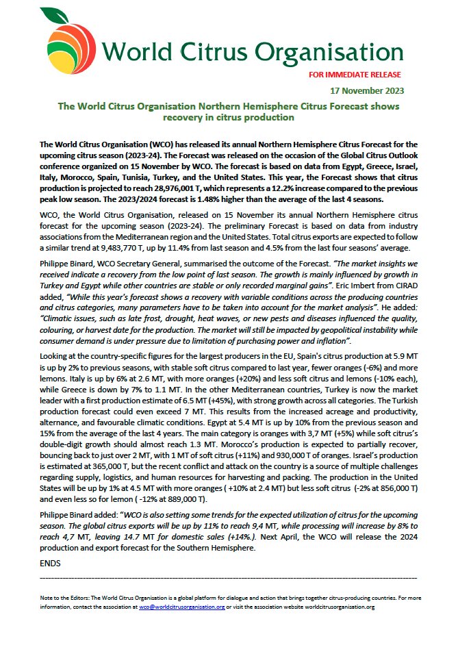 World Citrus Organisation tweet media