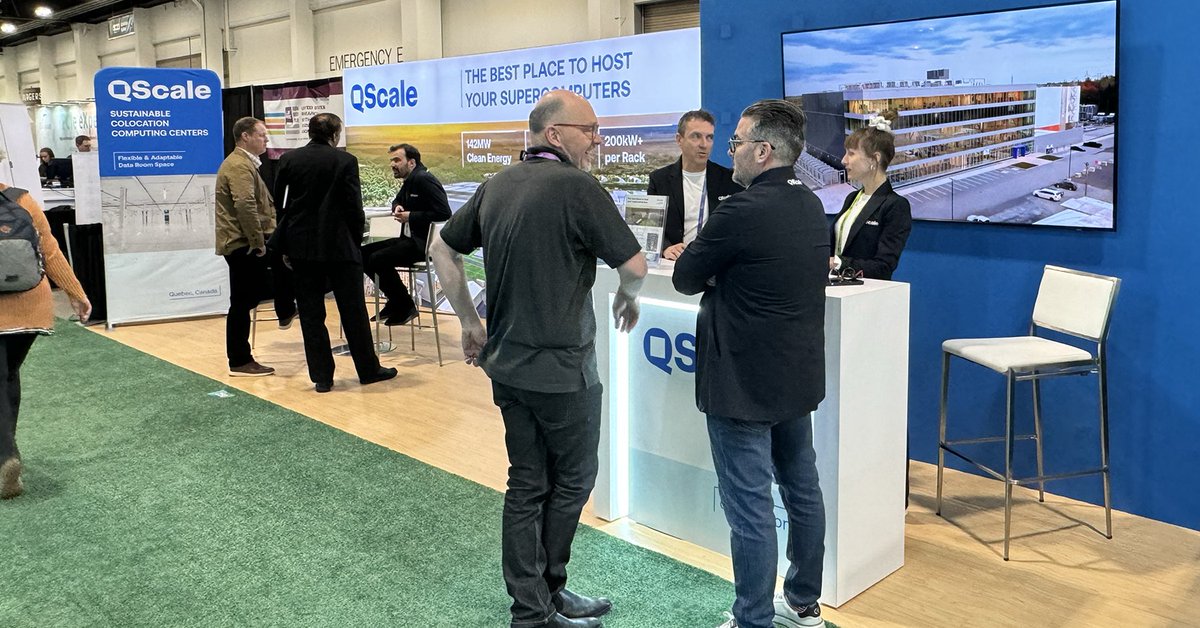 The QScale team had an incredible time at #SC23 engaging with businesses leveraging AI models, showcasing how our #HPC colocation facility can meet their needs sustainably and efficiently. Thanks to everyone for stopping by and see you at SC24 next year! <a href="/Supercomputing/">SC25</a>