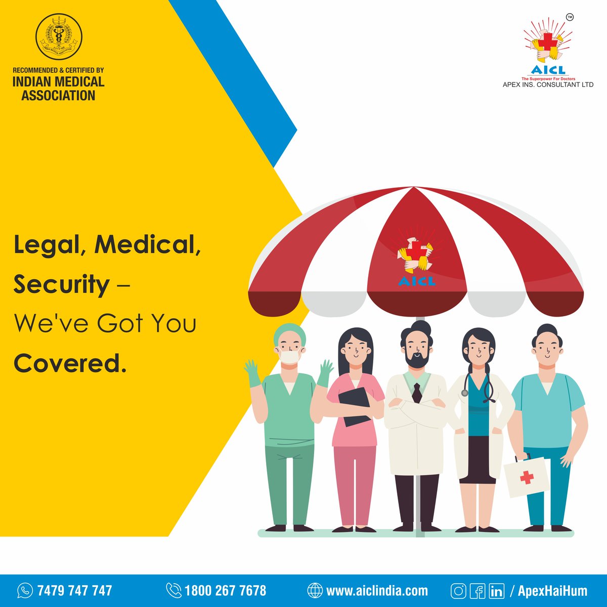 ApexHaiHum's tweet photo. Legal, Medical, Security – We've Got You Covered.
.
.
#ChooseApex #ApexRiskManagement #AICL #MedicoLegalExperts #SuperPowerForDoctors #medical #IMA https://t.co/hmmHyKyqre