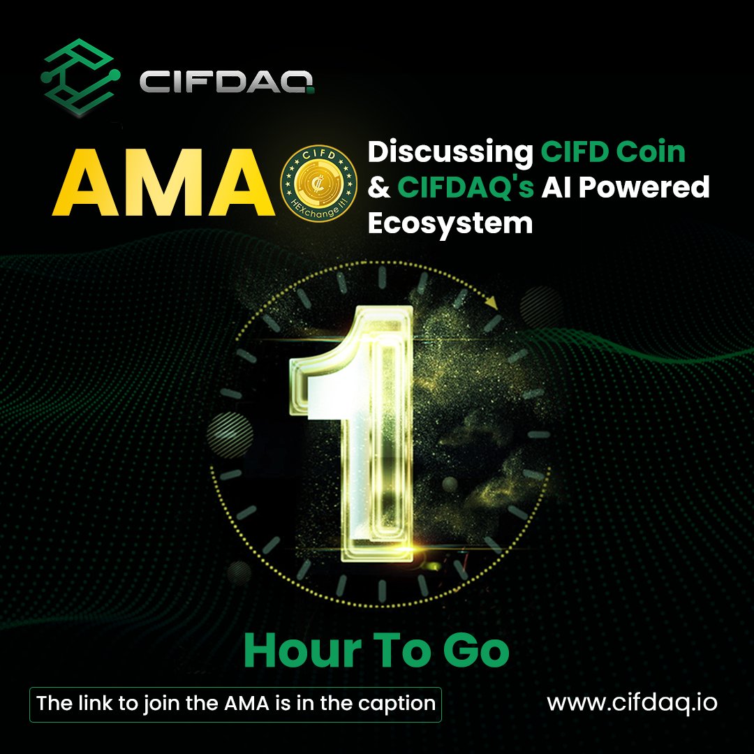 cifdaq's tweet image. Final Countdown: #1HourToGo 

Gear up for an enlightening #AMA session with CIFDAQ's finest - Rahul Maradiya,  Sree Charan Kunutur &amp;amp; Queen Wealth. 

Join us as we unravel the mysteries of $CIFD Coin and our AI-powered ecosystem: