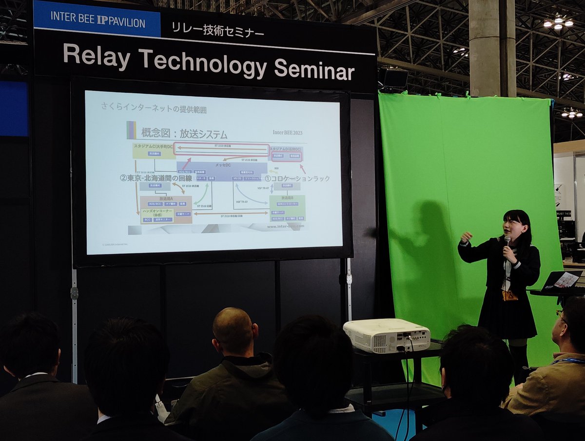 kunukunu's tweet image. Inter BEE 出講演している @chibiegg さん #interbee2023