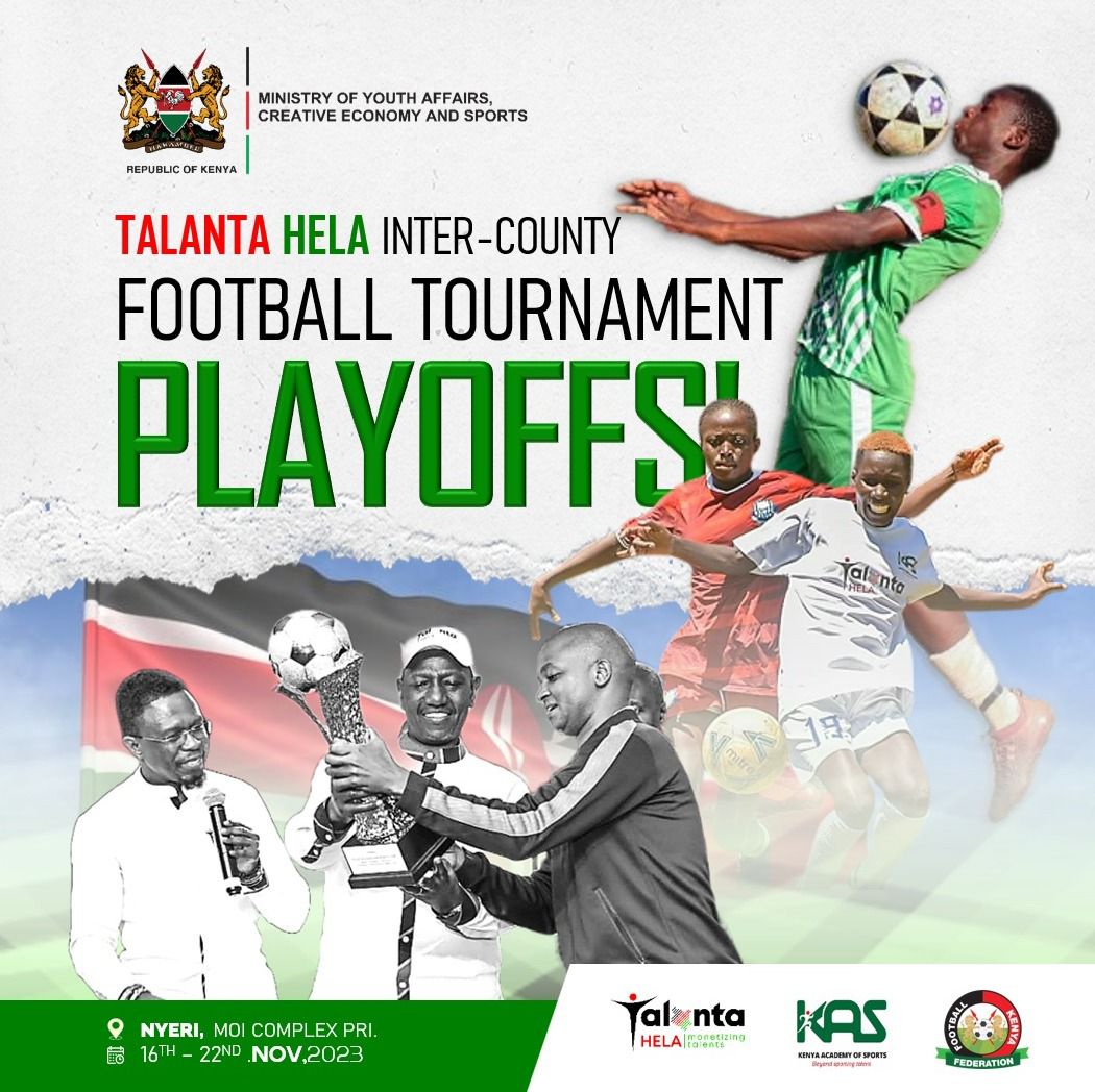 Victorw63116567's tweet photo. Today mark the 2nd day and the official launch of the Talanta Hela Football Tournament Playoffs at the #Moi Complex Primary in Nyeri.
CS for Sports @AbabuNamwamba
is set to preside over the Event
#TalantaHelaTrophy
#InterCountyPlayoffs https://t.co/ItY8coGo7k