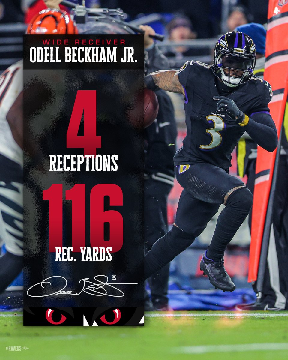 Ravens's tweet photo. Over 💯 for @obj https://t.co/KjfQ18Swmq