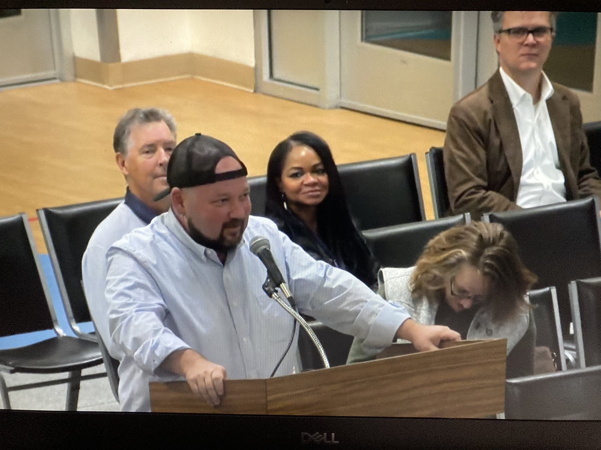 chrisvanderveen's tweet image. Seems clear that during the tributes to outgoing @dps_k12 school board members that there were plenty of open seats 

Even still…members of public told they couldn’t come in.  

Seems odd…for a public meeting.  

No?