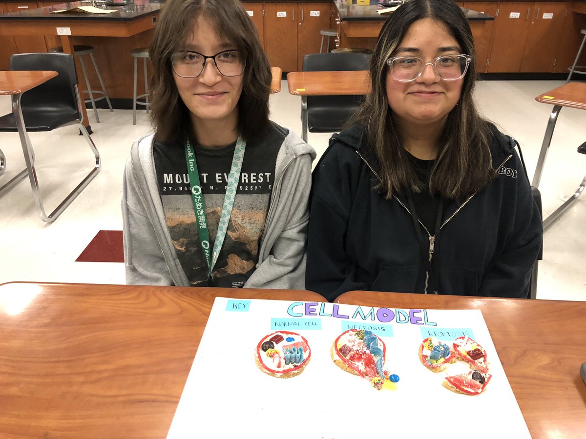 PhsReece's tweet photo. Cell death never looked so good!  PHS Pathophysiology students construct edible models of cell death by Necrosis and Apoptosis.  Students depict the structural, ionic, and  cell process changes that occur in irreversible cell injury. @PorterSpartans @CTENCISD @condarco_cesar https://t.co/IVy4dC7R3g