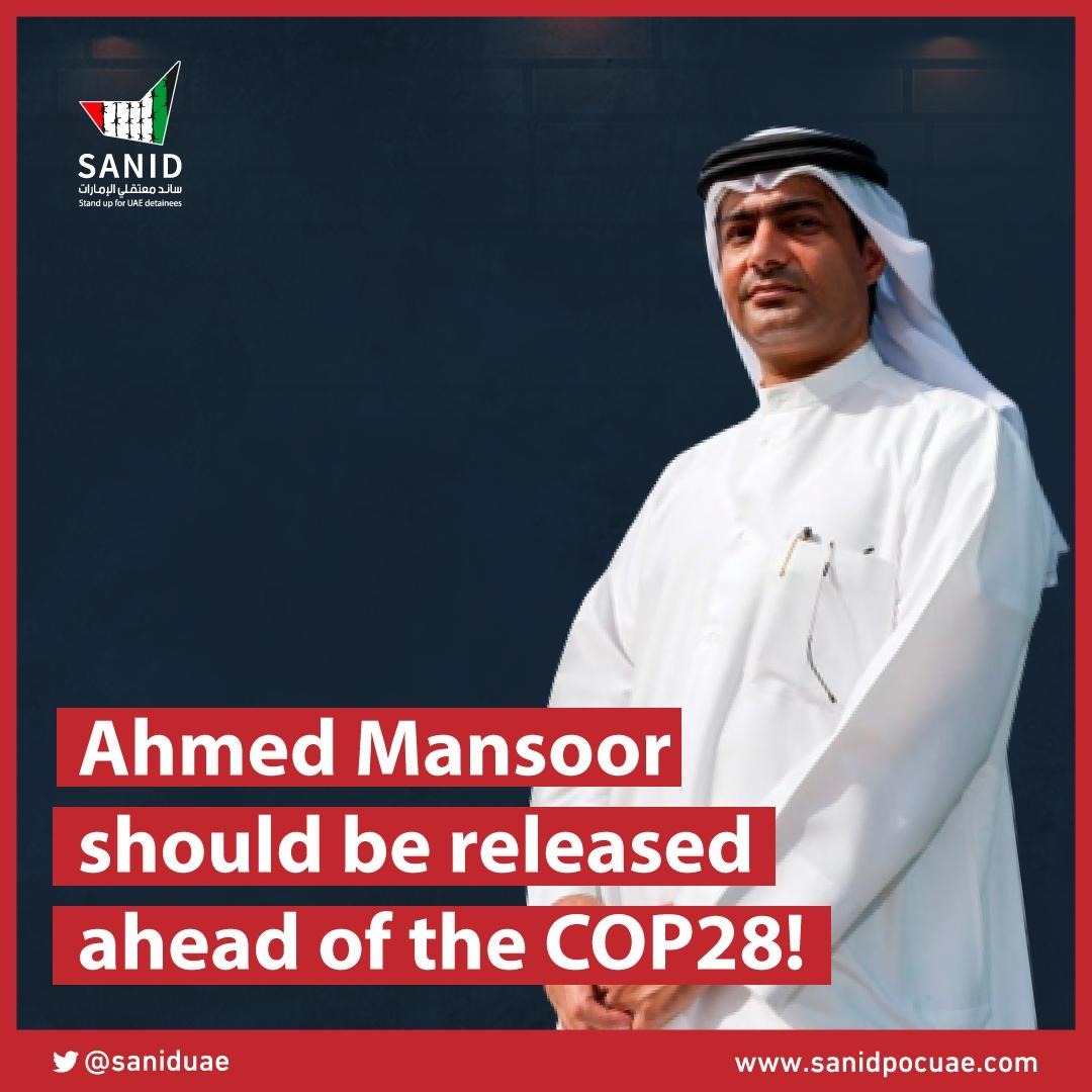 #AhmedMansoor’s case is emblematic of the #UAE’s systematic repression of #humanrights. Mansoor has been arbitrarily imprisoned in isolation since his arrest in March 2017.