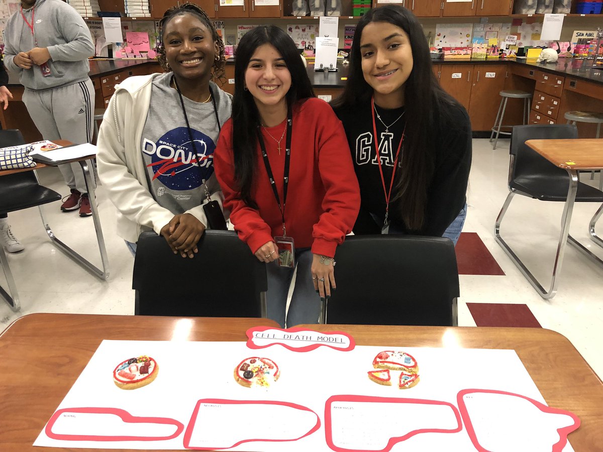 PhsReece's tweet photo. Cell death never looked so good!  PHS Pathophysiology students construct edible models of cell death by Necrosis and Apoptosis.  Students depict the structural, ionic, and  cell process changes that occur in irreversible cell injury. @PorterSpartans @CTENCISD @condarco_cesar https://t.co/xwDB6cmOaN