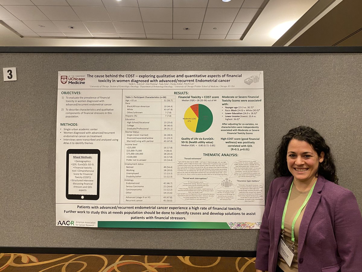 RiosDoriaMD's tweet image. Catching up with past @SGO_org Fellow-in-Training Board Member and now attending at @UChicago_obgyn  @UCCancerCenter - @SarahAckroydMD 

Missed #IGCS2023 but catching up here at #AACRec23!

@AACR #gyncsm #EndometrialCancer #gyncancer #financialtoxicity @GYNCancer