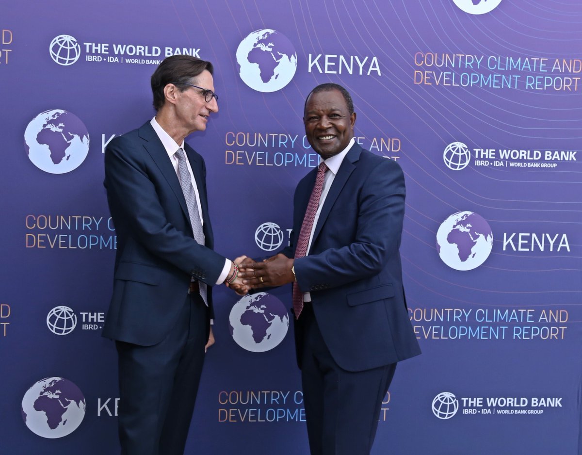 Keith Hansen - World Bank Country Director for Kenya, Rwanda, Somalia, and Uganda and Treasury CS Njuguna Ndungu
#ClimateAndDevelopment #KenyaCCDR