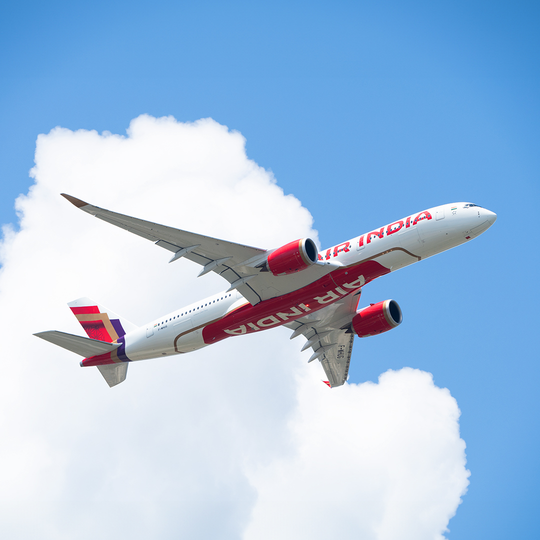 airindia's tweet photo. Another step closer to the arrival of India’s most-awaited aircraft. Our @Airbus A350-900 takes off on its first ferry flight from Singapore to Toulouse in the new Air India colours.

Track the aircraft live on @Flightradar24: https://t.co/T5w2CUkfqq

 #FlyAI #A350 https://t.co/HRGNcMFF8F