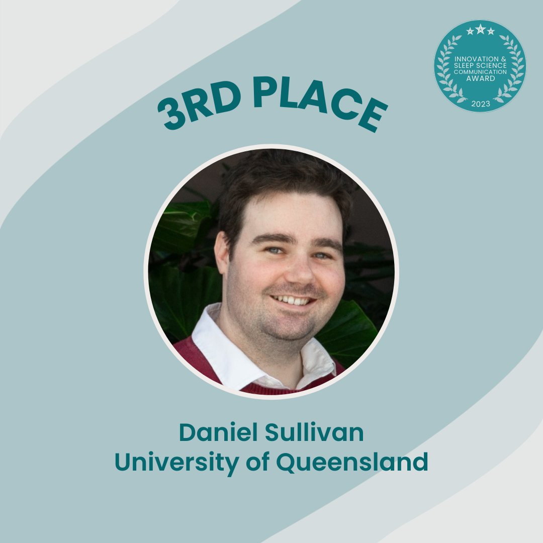And the winner of the Innovation and Sleep Science Communication Award is... 🥁🥁🥁 Alexandra Shriane from CQ University! Congratulations Alex!! Congratulations also to Dr Alexander Sweetman and Dr Daniel Sullivan, our second and third place finalists! sleephealthfoundation.org.au/news-and-artic…