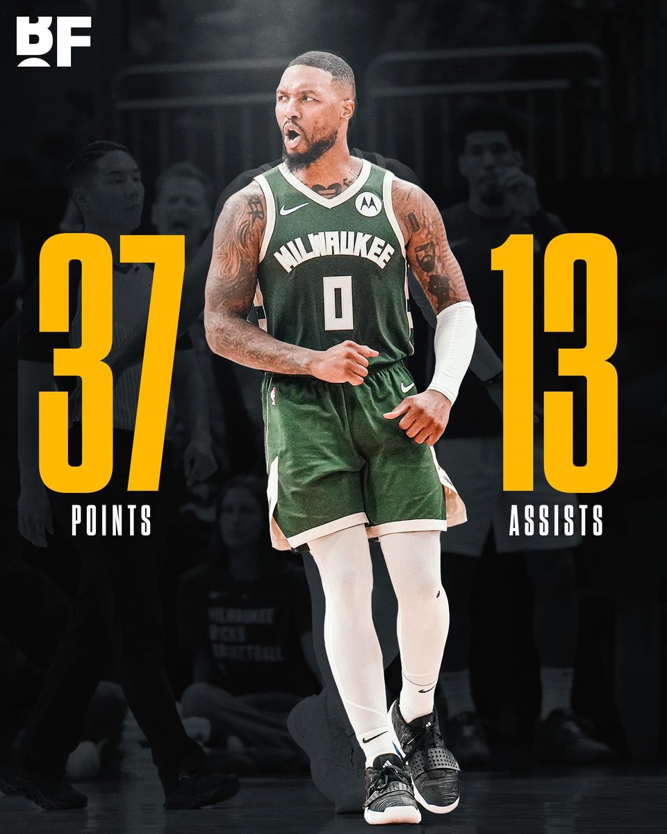 TunKitVLNBA's tweet photo. Damian Lillard đưa 37 ĐIỂM trong 3 HIỆP khi Bucks BÙNG NỔ Raptors !
Siêu tân binh có khác, quánh như này không vô địch hơi phí
#VLNBA #NBA #MIL #BF #LILLARD https://t.co/gZNnipiwev