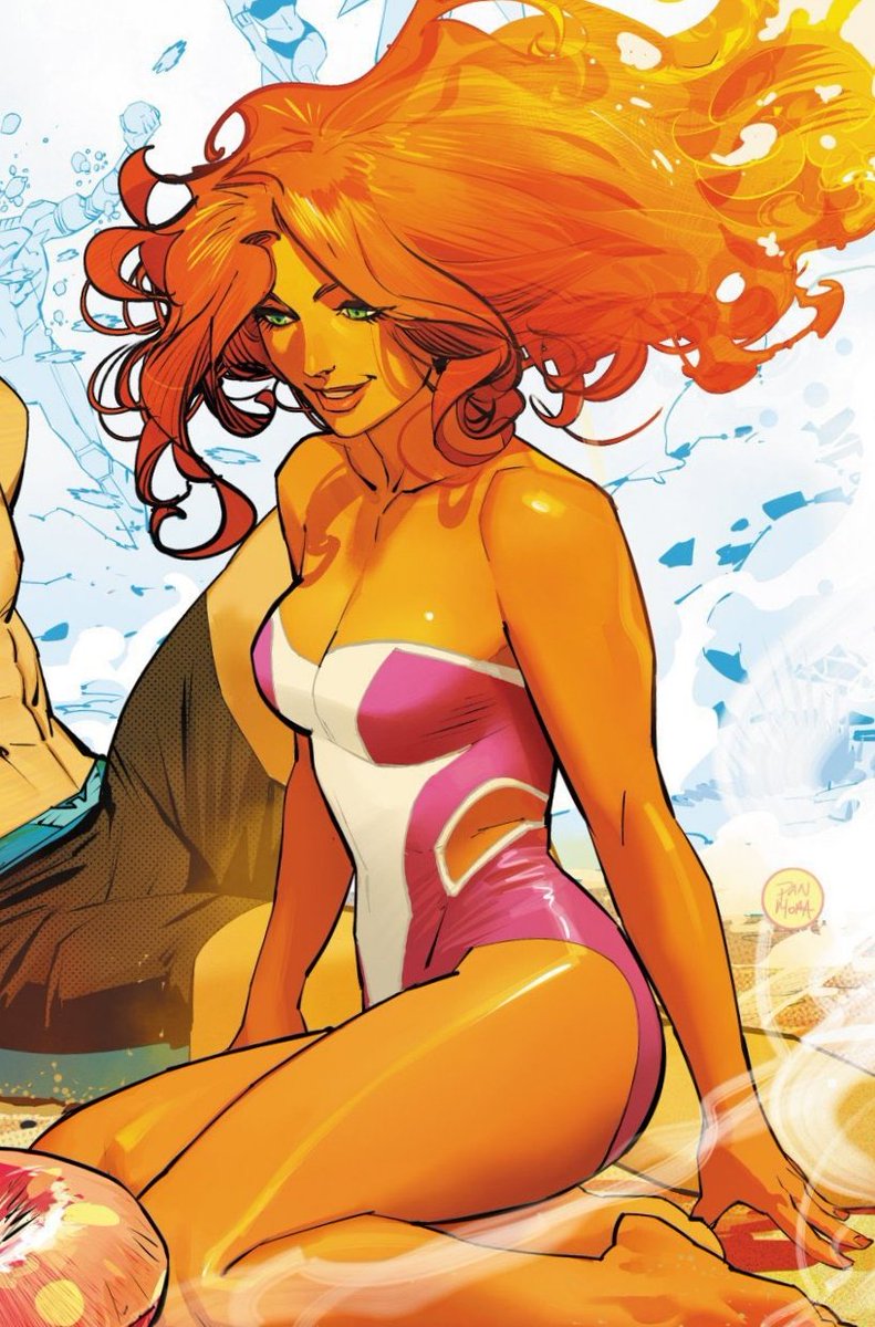 BestDcWomen's tweet photo. Starfire on Titans #8 Sweater Weather cover by @Danmora_c https://t.co/5UE6SXSmMy