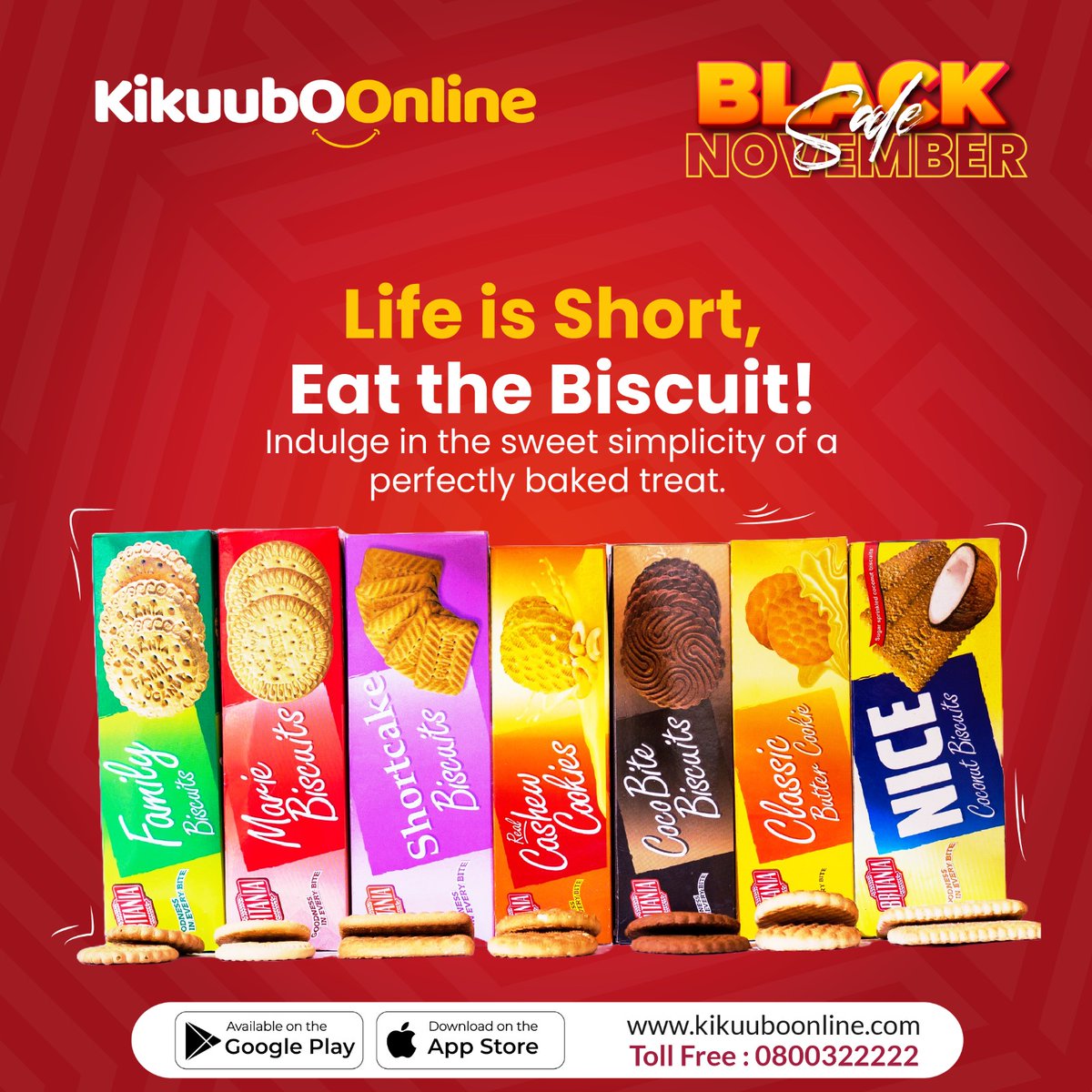 Get all your favorite Britania products at a discount from Kikuubo Online this Black November. Simply download the Kikuubo Online App or visit our website kikuuboonline.com to start shopping. #BlackNovember #discounts