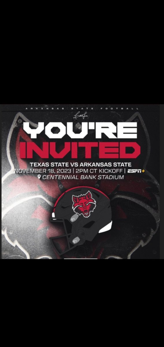 PaglianiteDP's tweet photo. I will be at Arkansas State this weekend. Thanks @TripCarrico for the invitation. https://t.co/lu2mxzgfGw