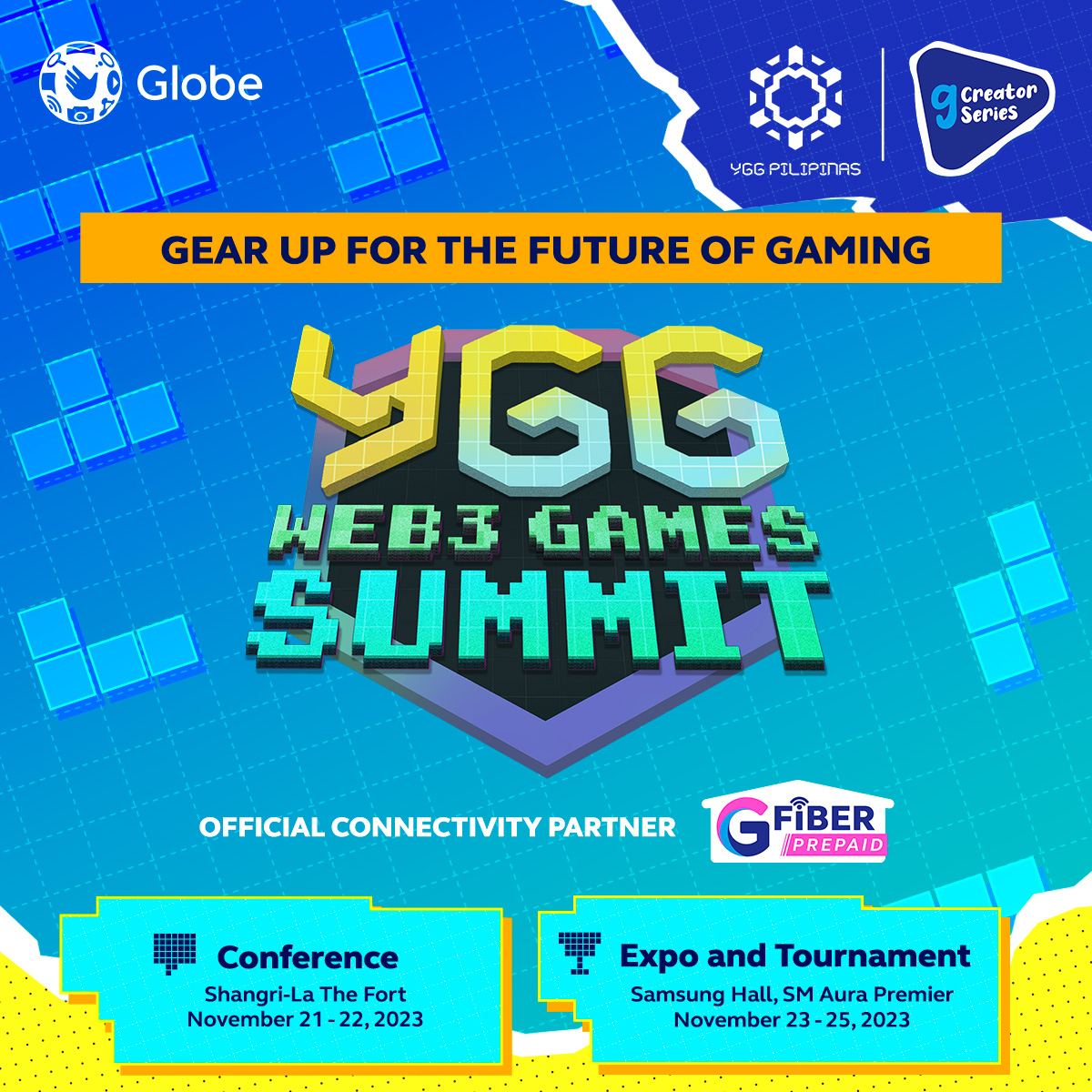 We’re happy to announce that GFiber Prepaid is the Official Connectivity Partner for YGG WEB3 Games Summit! 🎮 Get your tickets now with a 30% discount using code GLOBEW3GS via ygg.events. Unleash your potential as a game creator and connect with the brightest minds…