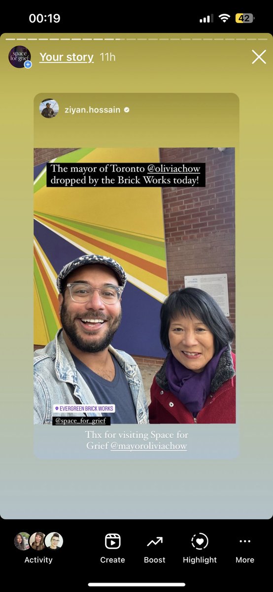 space_for_grief's tweet image. Thank you @oliviachow for coming to visit Space for Grief today. #Placemaking #SpaceforGrief #Toronto #griefandloss #community #spaceforgriefmovement