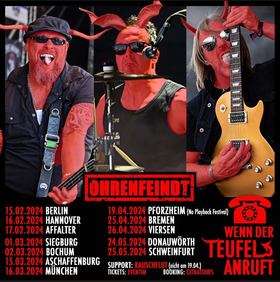 OHRENFEINDT_StP's tweet photo. Wisst Ihr Bescheid! 
Btw.: Am 26.12.2023 spielen wir wie jedes Jahr unsere Jahresabschluss-Sause im Gruenspan / St.Pauli. Wir freuen uns auf Euch! 😎🤘😊

#OHRENFEINDT #Tour #Live #Vollgasrock #RocknRollBand #StPauli #Hamburg #Rauschflut https://t.co/VhkD64GIon