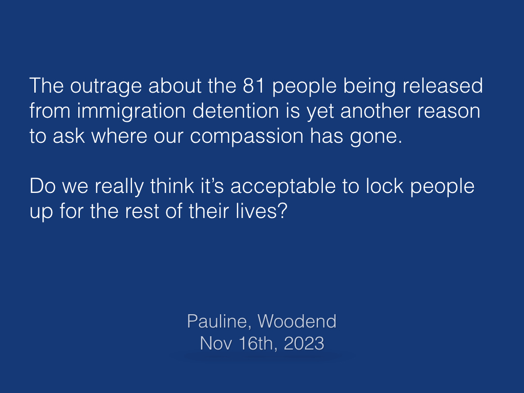 Convicted murderers. Rapists. Paedophiles. Maybe our compassion has gone to the victims, Pauline?