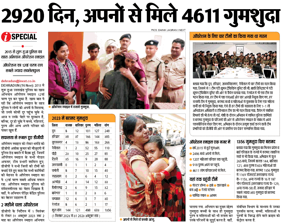 AshokKumar_IPS's tweet photo. मुस्कान बिखेरता #UttarakhandPolice का ऑपरेशन स्माइल।

@uttarakhandcops 
#OperationSmile https://t.co/46d1XgjUHQ