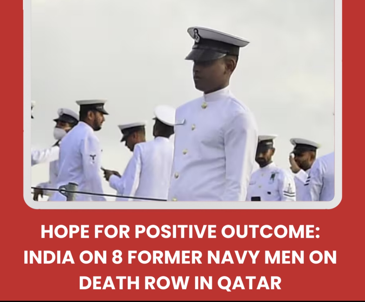 greater_jammu's tweet photo. *#NEWSFLASH*
*Hope for Positive Outcome: India on 8 Former Navy Men on Death Row in Qatar*
#qatar #navymen #externalaffairs #greaterjammu https://t.co/hlNVqgMPuX