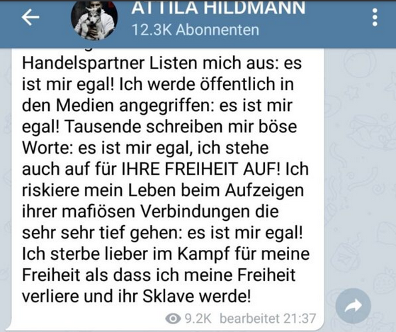 Hach, denkt ihr manchmal auch an den heldenhaften und überaus mutigen Attila Hildmann?
