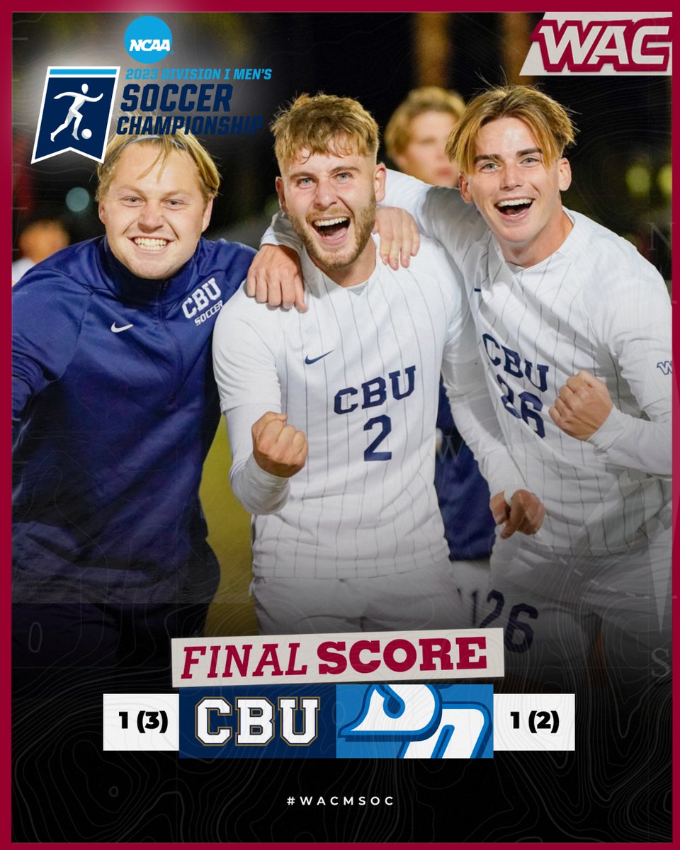 ⚽️ 𝗟𝗔𝗡𝗖𝗘 𝗨𝗣!

<a href="/CBUmsoccer/">California Baptist Men's Soccer</a> advances! They will take on Marshall on Sunday!

#WACmsoc x #LanceUp