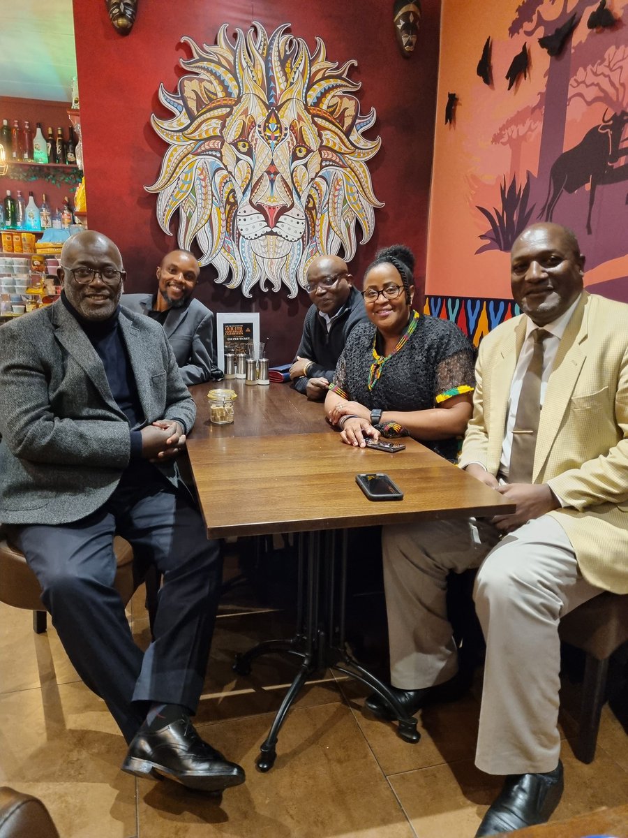 Thanks to Commonwealth Foundation Deputy Director-General Dr Shem Ochola OGW  for convening great catch up with Kenyan professionals Prof Edmund Njagi, Dr Saumu Lwembe &amp; Dr Tom Oketch at the <a href="/KenyaKitchen1/">KenyaKitchen</a> Edgware discussing research and innovation in health sector.