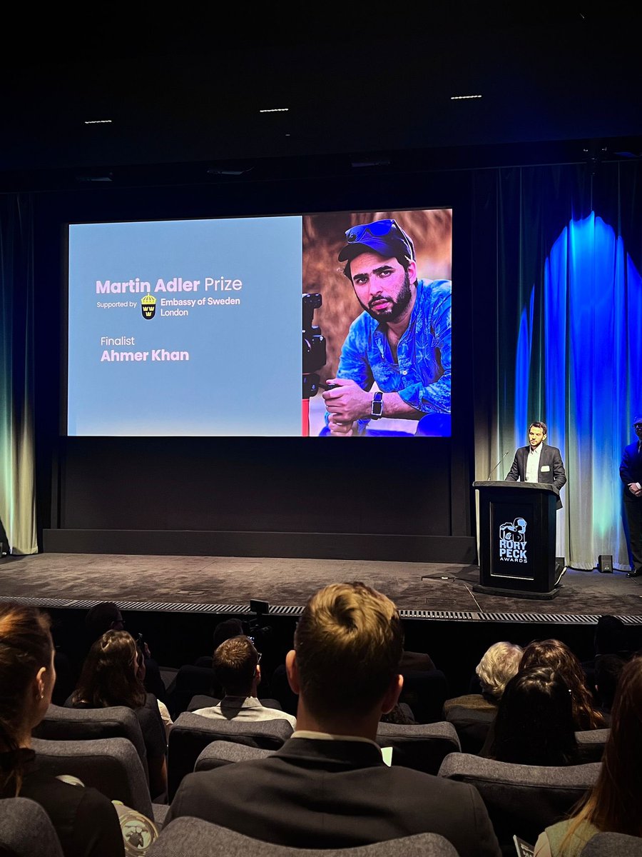 Super stoked to have been awarded ‘Martin Adler Prize’ for 2023 at BAFTA by <a href="/rorypecktrust/">Rory Peck Trust</a> last night in London. 

I would like to dedicate this win to the brave journalists working in #Gaza who, in the line of duty, sacrificed their lives for journalism. 

<a href="/guardian/">The Guardian</a>