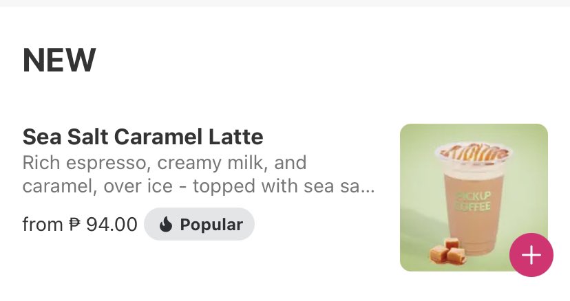 Woyyyy palaban ang PickUp coffee. Let’s give it a try. Yung presyo ng SB, dalawang drink na sakanila 😉