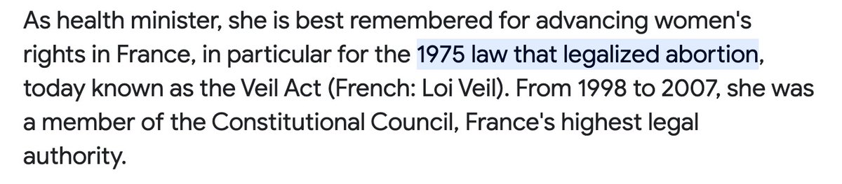 vale_manriquezr's tweet photo. @FaboPolanco El aborto es legal en Francia desde los tiempos de Simone Veil !!! Aca ni se cuestionan al reespecto. https://t.co/pSIRXjT4ZK