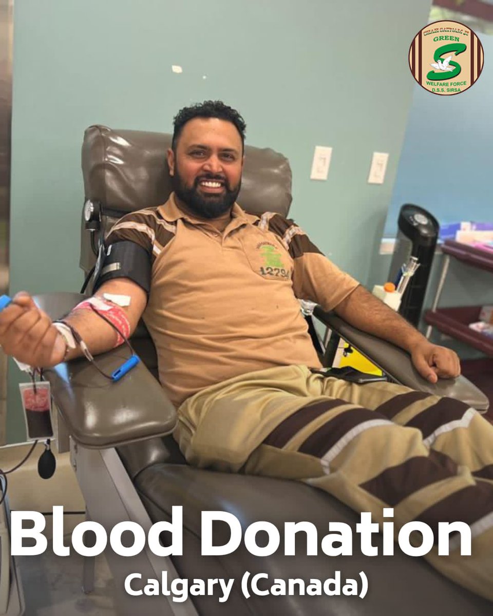 GreenSwelfares's tweet photo. Give the gift of life! Shah Satnam Ji Green 'S' Welfare Force Wing volunteers continue their noble series of welfare works with a life-giving blood🩸donation drive. Their unity and spirit in serving humanity are truly remarkable.  #BloodDonation #SavingLives #TrueBloodPump #DeraSachaSauda
