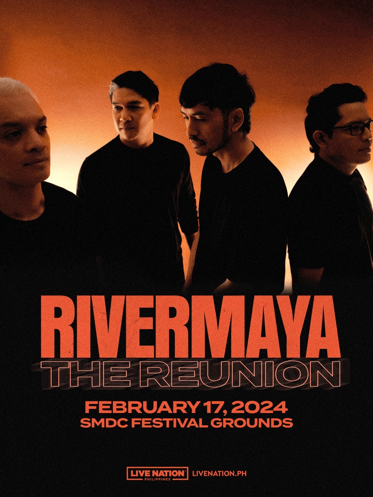 livenationph's tweet photo. Are you ready for Live Nation Philippines' first-ever OPM show? General onsale for Rivermaya: The Reunion starts TODAY at 3pm! 

📆February 17, 2024
📍SMDC Festival Grounds 

Tickets will be available on at https://t.co/bv3ZsBNmLX and SM Tickets outlets.

#RivermayaTheReunion https://t.co/OwupEYoKCT