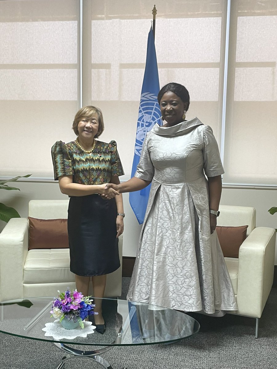 In the margins of #APPC7, 🇺🇳ASG @UNFPA Deputy ED @DieneKeita & USec ED @CPDPhils Dr Lisa Bersales @PioSmith_UN had a bilateral discussing on ways to realize the unfinished business of #ICPD get #SRHR realized for all ensuring #LNOB in #philippines @UNFPAph