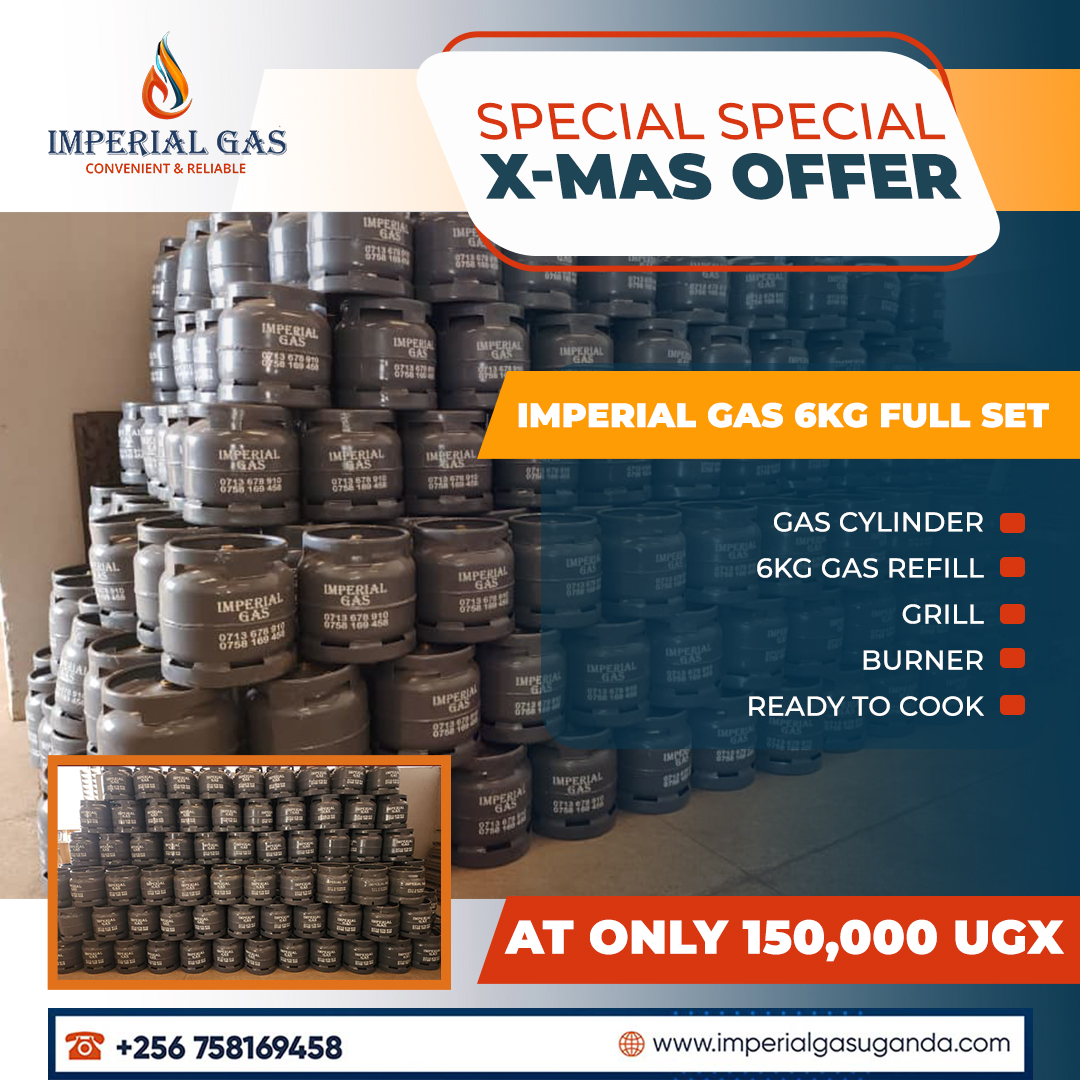 Prepare a meal with your family at the comfort of your home with an Imperial Gas 6kg full set that includes refilling, burner, and grill at just 150,000 Ugx.
Contact us: +256 758169458

#kampala #imperialgas #gasrefill #burner #grill #gascylinder #stove #familytime #kitchen #gas