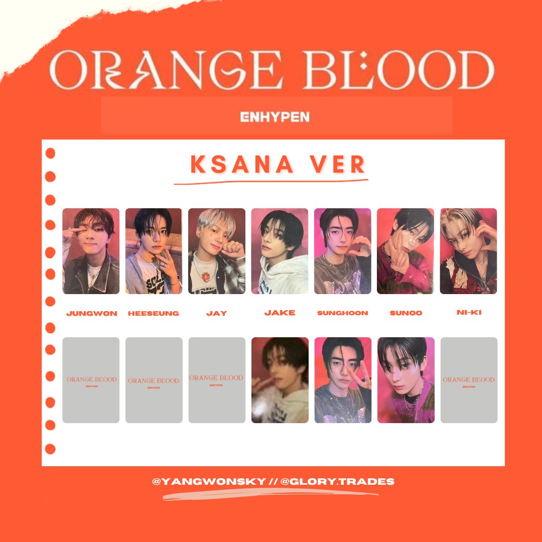 ENHYPEN ORANGE BLOOD ALBUM PHOTOCARDS PC TEMPLATE 》 THREAD